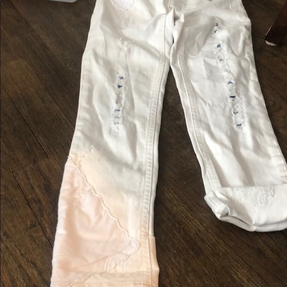 Ralph Lauren white jeans size 7 patchwork - Picture 6 of 7